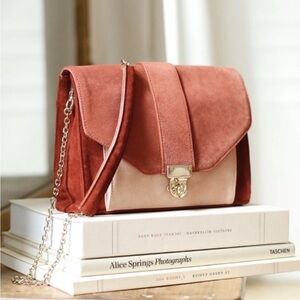 Sezane Tiger Suede Purse